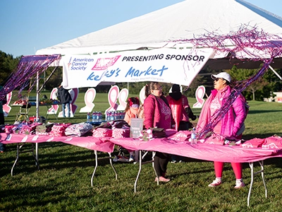 Making strides against breast cancer Kelley's Market table at event